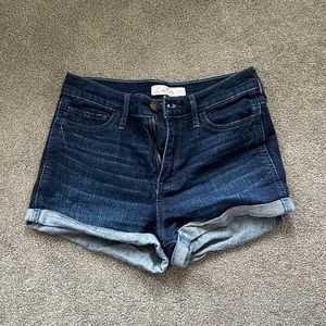 hollister denim stretch jean shorts